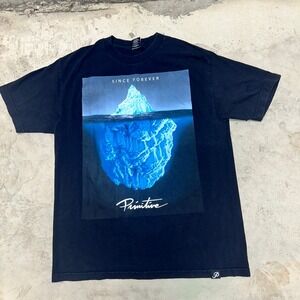 Primitive‎ Apparel T-Shirt Size L Black Iceberg Graphic Print "Since Forever"